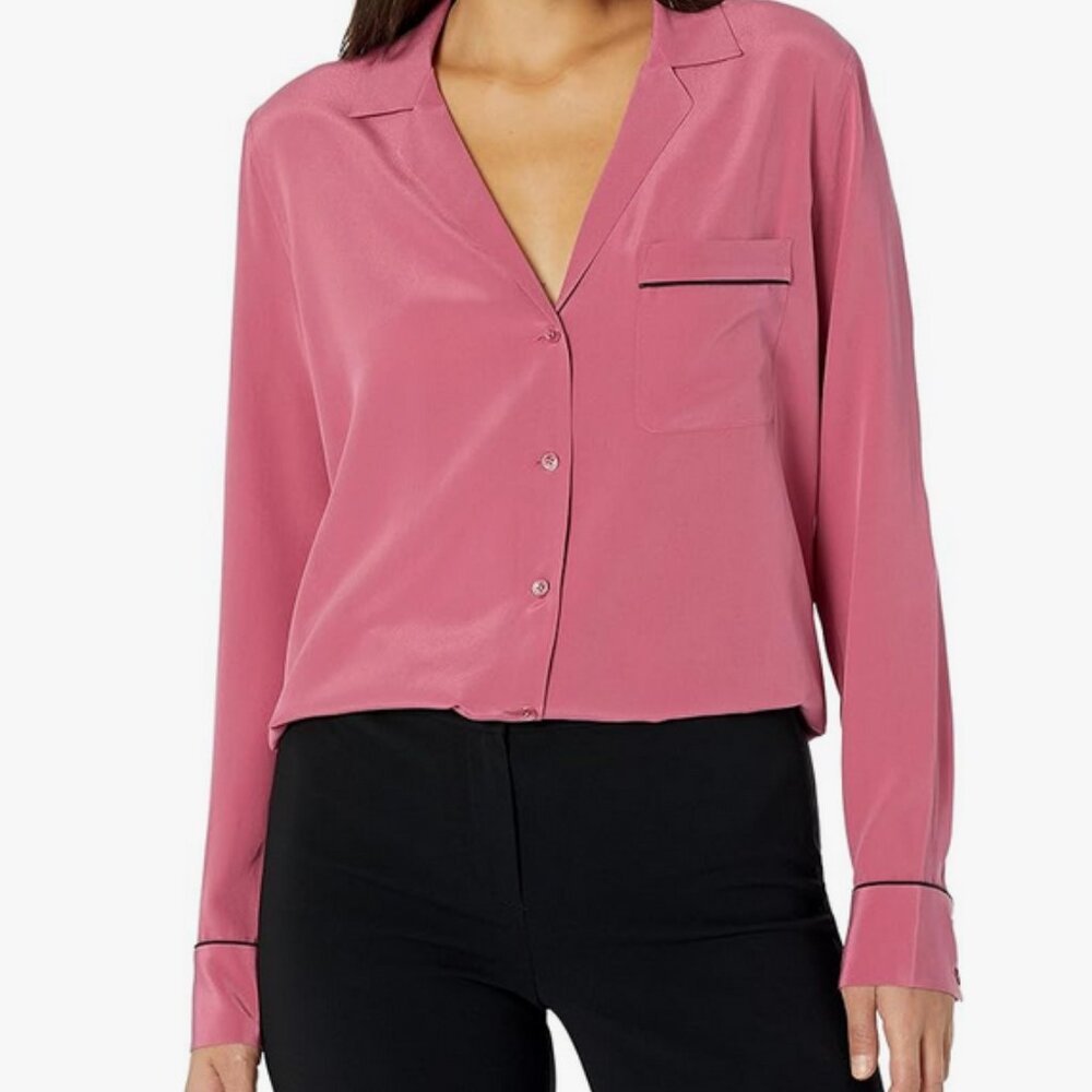 EQUIPMENT femme Kiera silk shirt in Malaga, size Large